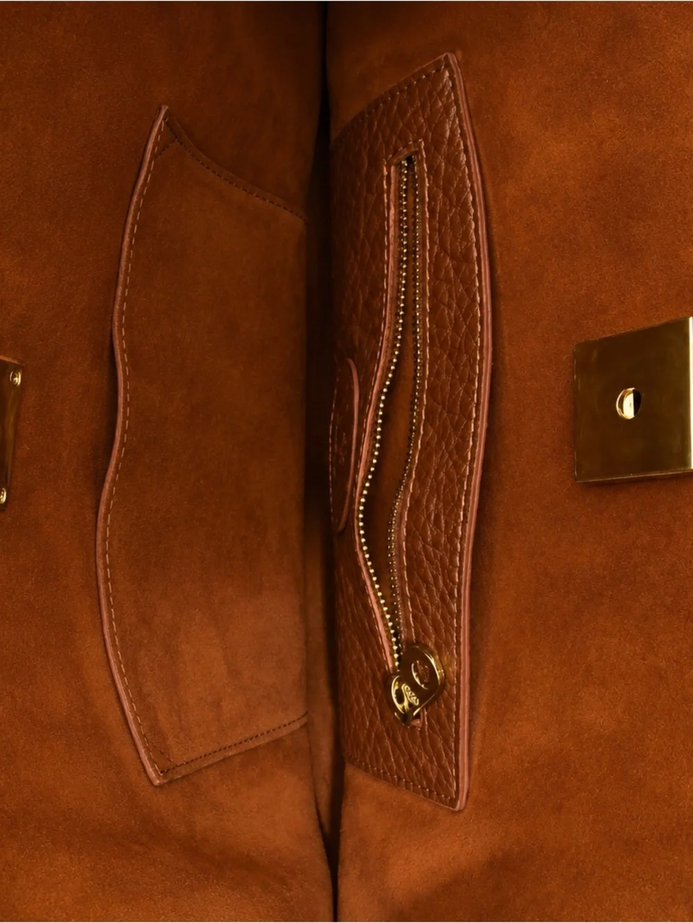 Mulberry Cognac Brown Leather Large Shoulder Tote Gold Hardware